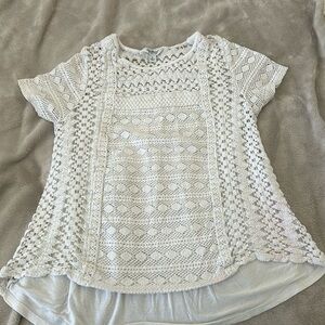 White Crochet Top